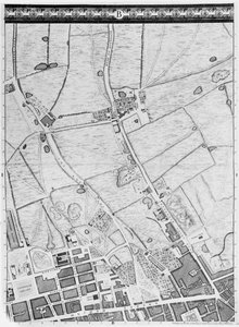 ウェストエンドとソーホーの地図、ロンドン、1746